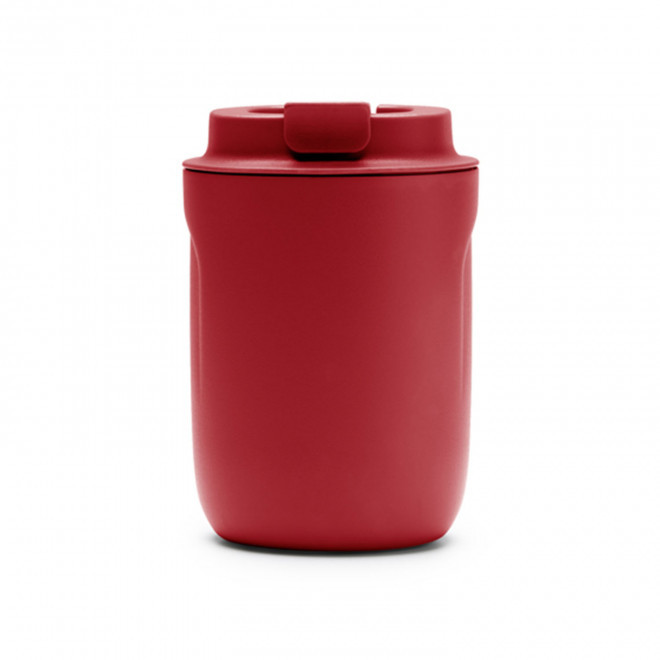 MUG ACIER ISOTHERME PERSONNALISABLE 250ML 'CLEROU' - rouge