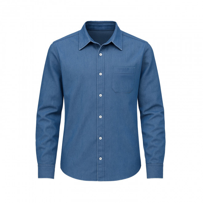 CHEMISE HOMME PERSONNALISABLE MADE IN FRANCE 'KANT' - denim