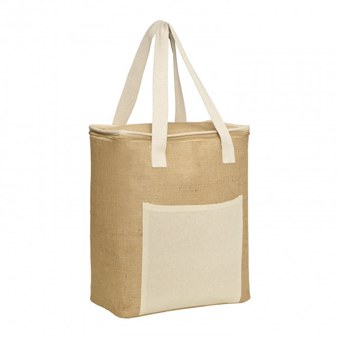 SAC ISOTHERME EN COTON JUTE PERSONNALISE 'TORONTO XL' - beige