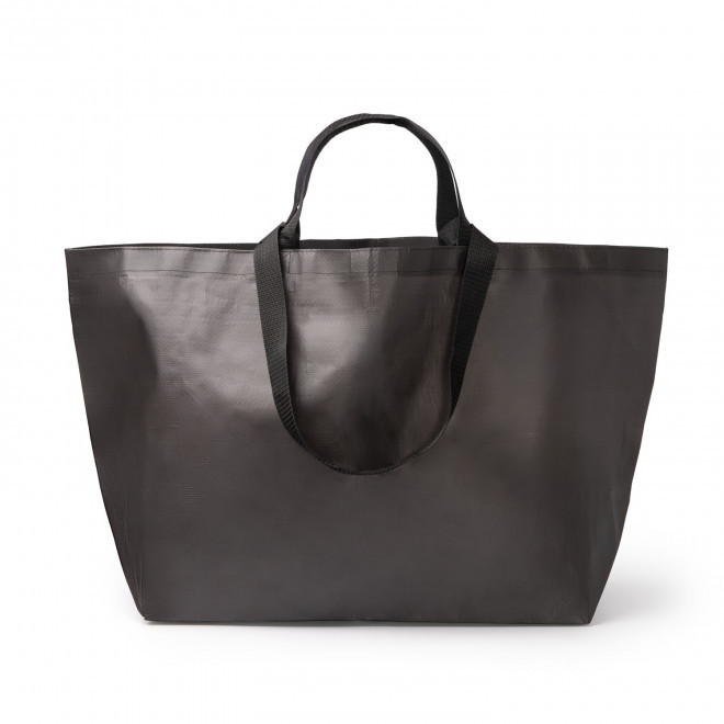 SAC EN PP LAMINE DOUBLE ANSES PERSONNALISE 'PESCARU' - noir
