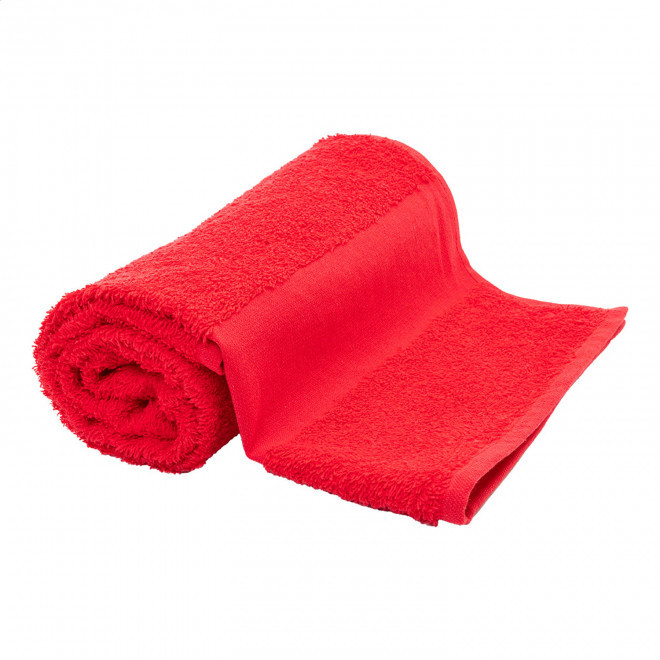 SERVIETTE EPONGE PERSONNALISABLE 'LIBERON 50X100' - rouge