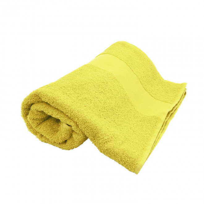 SERVIETTE EPONGE PERSONNALISEE 'LIBERON 70X140' - jaune