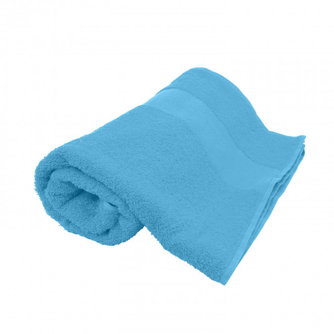 SERVIETTE EPONGE PERSONNALISEE 'LIBERON 70X140' - bleu clair