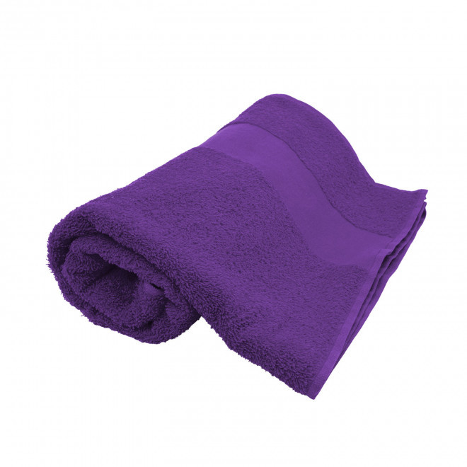 SERVIETTE EPONGE PERSONNALISEE 'LIBERON 70X140' - violet