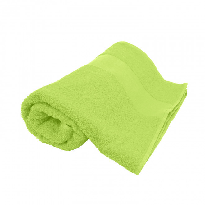 SERVIETTE EPONGE PERSONNALISEE 'LIBERON 70X140' - citron vert