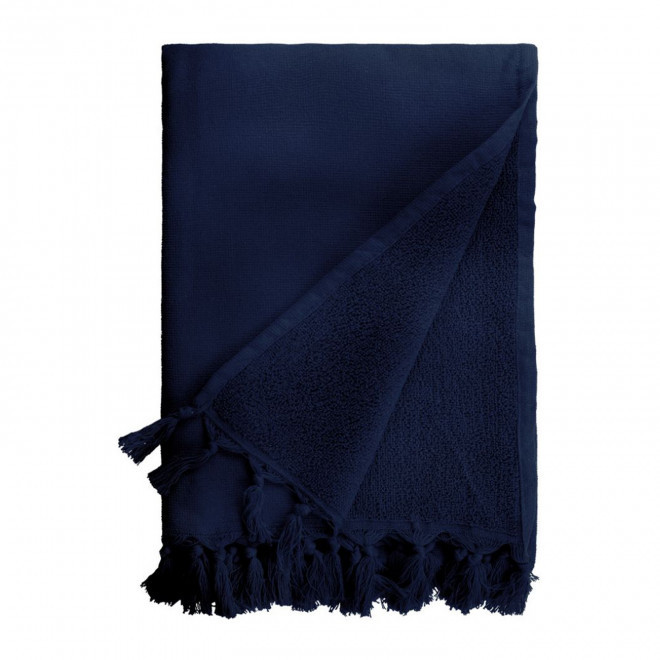 SERVIETTE EPONGE PERSONNALISABLE 'SAONA 80x160' - bleu marine