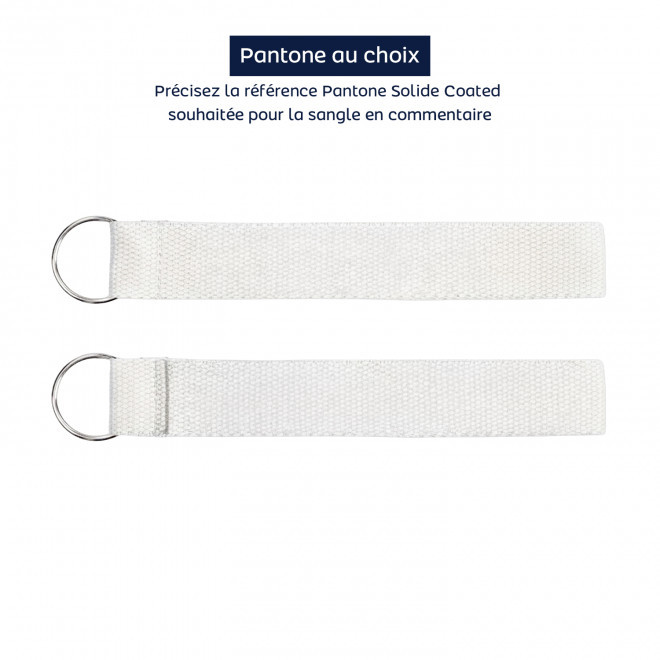 PORTE CLES SANGLE EN COTON PERSONNALISE 'ORA' - pantone
