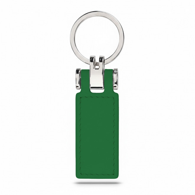 PORTE CLE AUTOMOBILE EN PU PERSONNALISABLE 'ZELIAS' - vert foncé