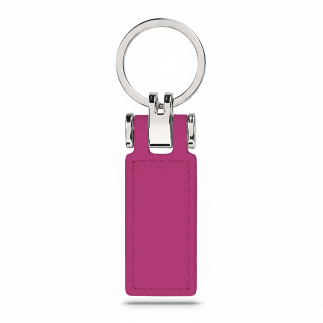 PORTE CLE AUTOMOBILE EN PU PERSONNALISABLE 'ZELIAS' - rose