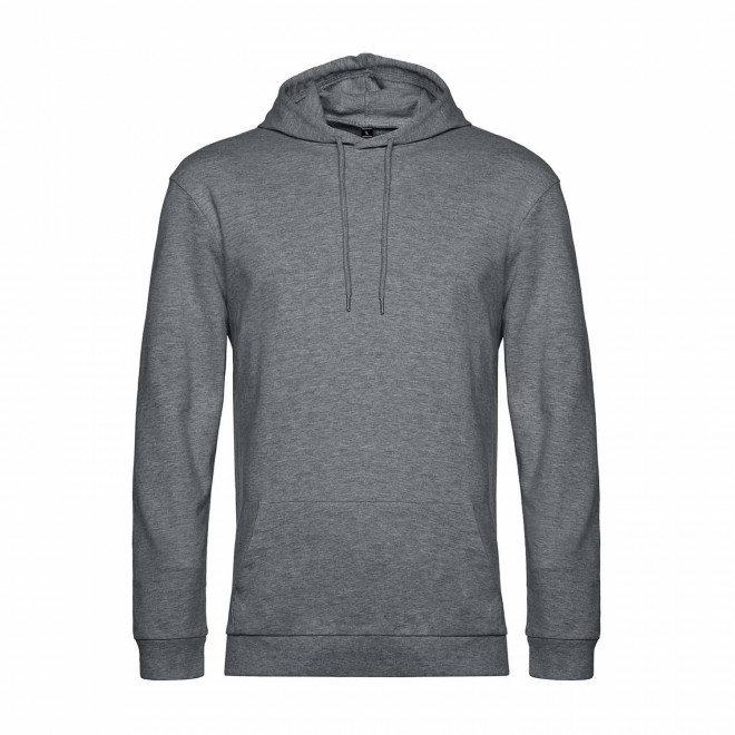 SWEAT CAPUCHE MIXTE PERSONNALISABLE 'TERRY' - gris foncé chiné