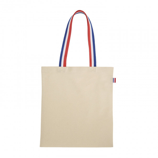 TOTE BAG 150 G ANSES TRICOLORE PERSONNALISABLE 'CLEMENT' - naturel