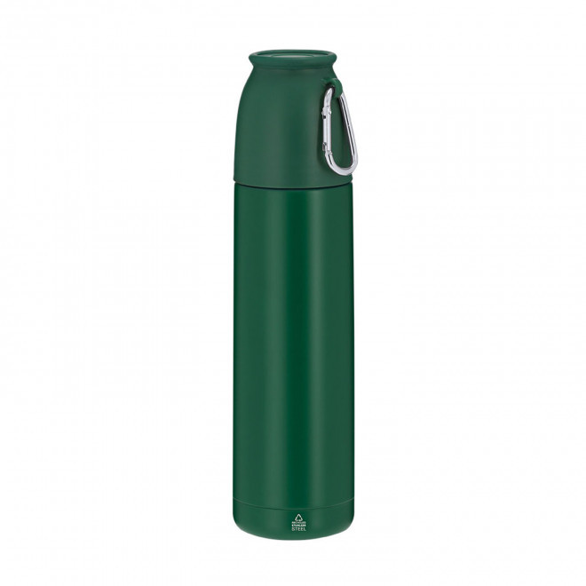 BOUTEILLE ISOTHERME A MOUSQUETON PERSONNALISE 'RINCLO' - vert