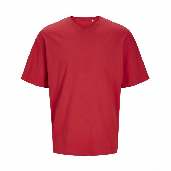 TEE-SHIRT MIXTE OVERSIZE PERSONNALISE 'JACKTO' 180G/M2 - rouge