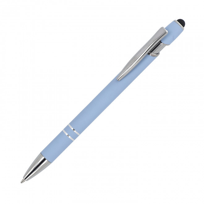 STYLO/STYLET EN METAL MINE BLEUE PERSONNALISABLE 'PRINCY' - bleu pastel