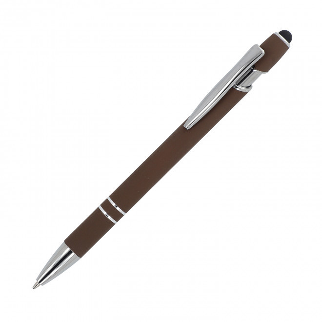 STYLO/STYLET EN METAL MINE BLEUE PERSONNALISABLE 'PRINCY' - marron