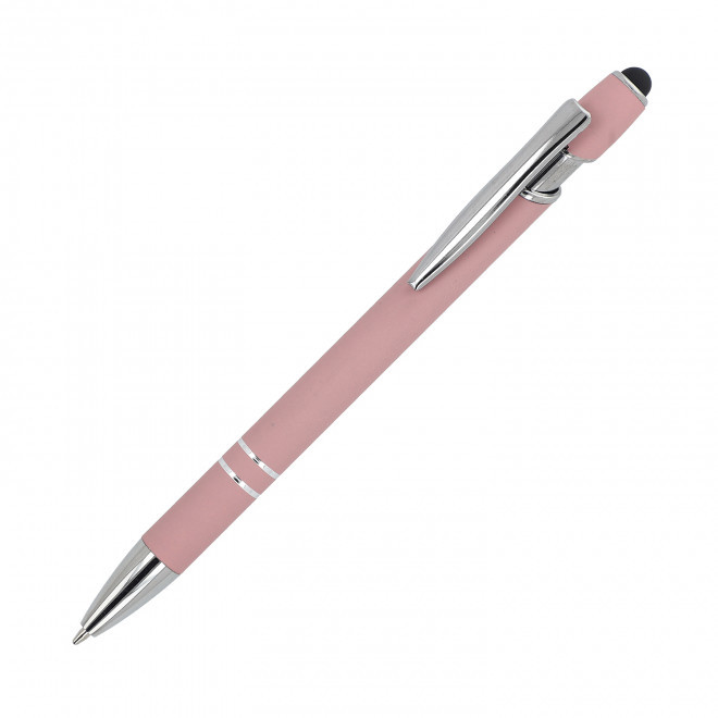 STYLO/STYLET EN METAL MINE BLEUE PERSONNALISABLE 'PRINCY' - rose pastel
