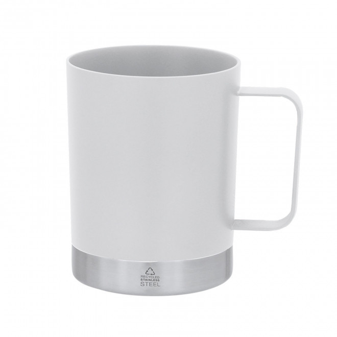 MUG PERSONNALISE EN PP RECYCLE 400ML 'BLUYVO' - blanc