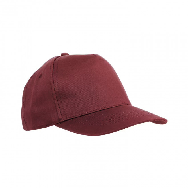 CASQUETTE PERSONNALISABLE ENFANT 5 PANS 'BASICA COTON' - bordeaux