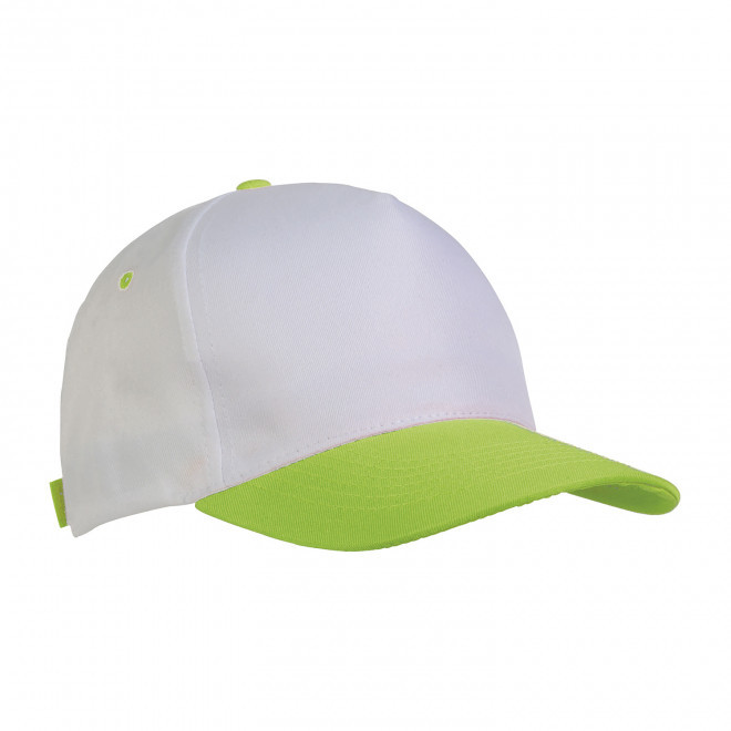 CASQUETTE PERSONNALISABLE 5 PANS 'COLORCAP' - vert pomme
