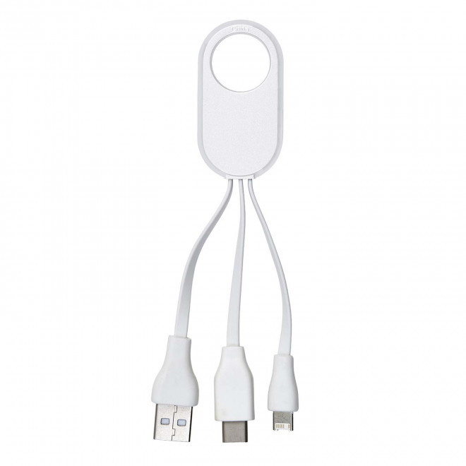 CABLE DE CHARGE PERSONNALISABLE 'YDROS' - blanc