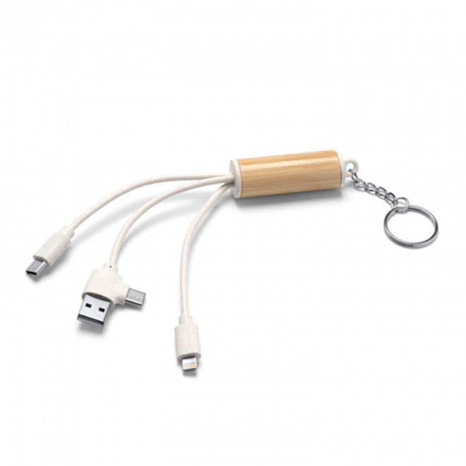 CABLE PORTE CLE PERSONNALISABLE'MIKA' - bambou