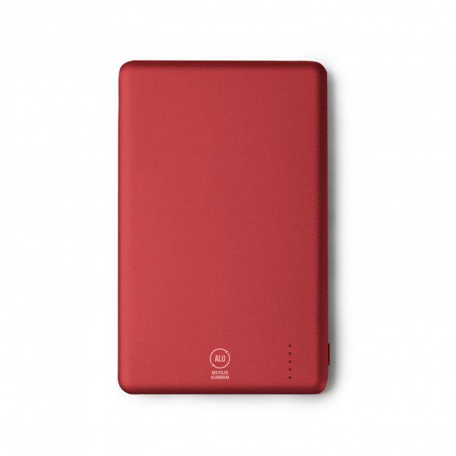 POWERBANK MAGNETIQUE PERSONNALISABLE 'ARCONI ALU' - rouge