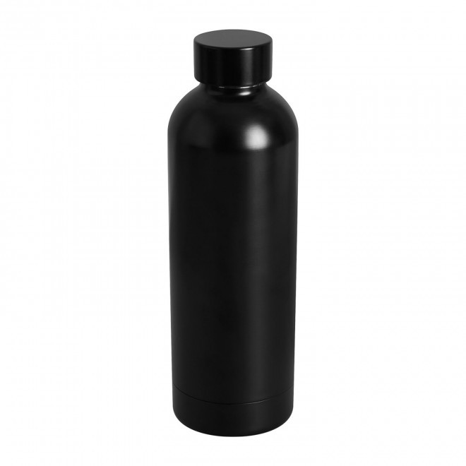 BOUTEILLE ISOTHERME PERSONNALISABLE 500ML 'SPAZIO' - noir