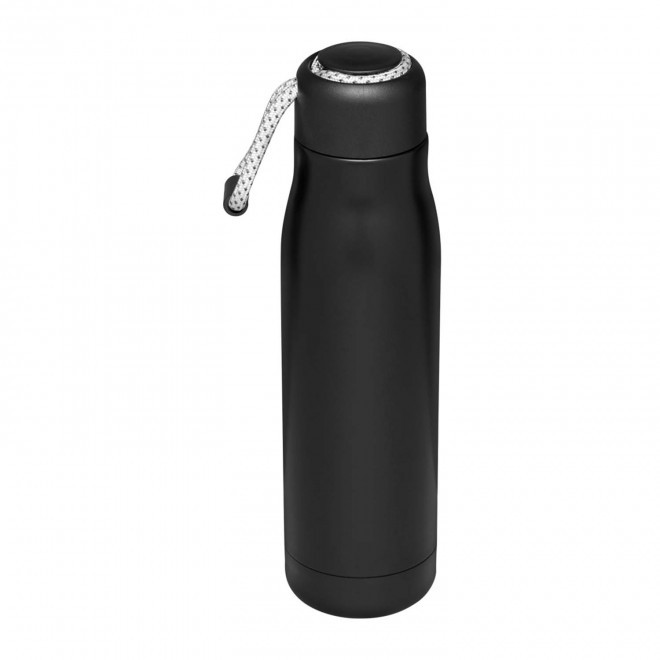 BOUTEILLE ISOTHERME PERSONNALISABLE 500ML 'MOSS' - noir