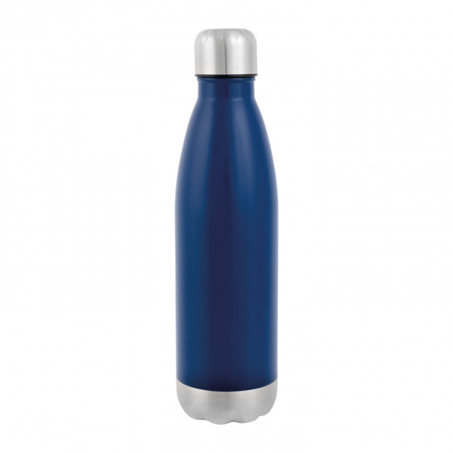 BOUTEILLE ISOTHERME PERSONNALISABLE 500ML 'SYLVANA' - bleu/argenté