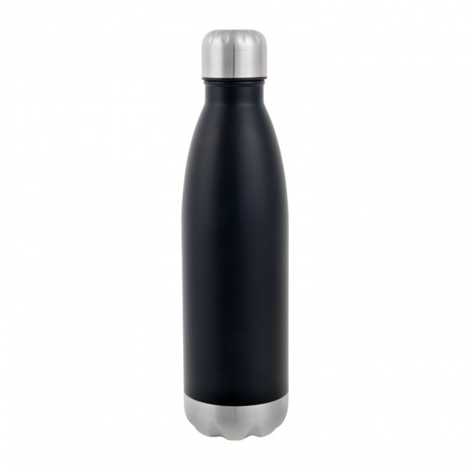 BOUTEILLE ISOTHERME PERSONNALISABLE 500ML 'SYLVANA' - noir/argenté