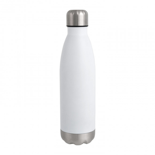 BOUTEILLE ISOTHERME PERSONNALISABLE 500ML 'SYLVANA' - blanc/argenté
