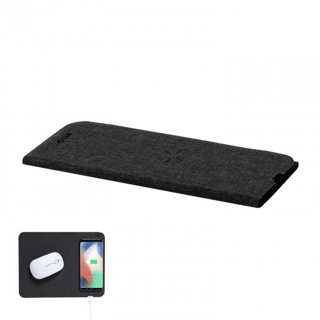 TAPIS SOURIS INDUCTION PERSONNALISABLE 'RELIUM POLY RPET' - noir