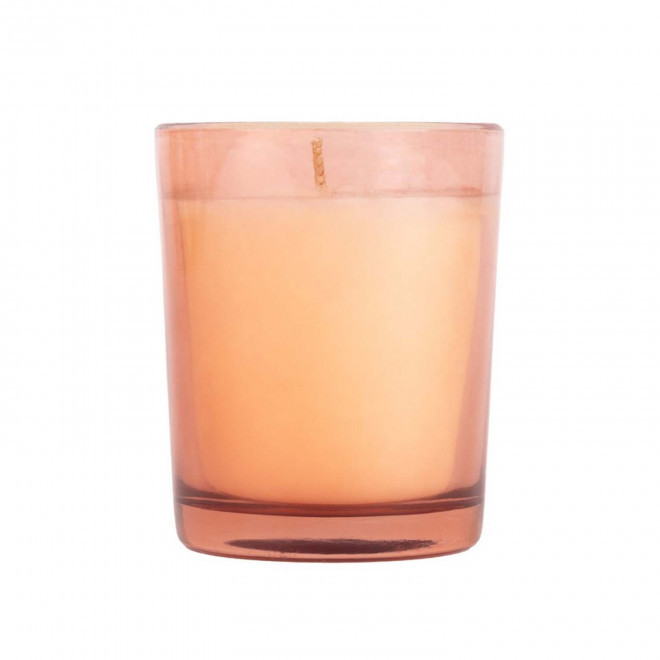 BOUGIE PARFUMEE PERSONNALISABLE EN VERRE 'COSYO' - rose