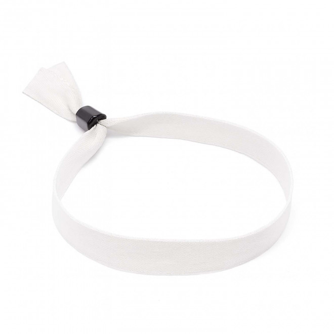 BRACELET TISSE PERSONNALISABLE 'ANIME TISSE PHOSPHO' - blanc