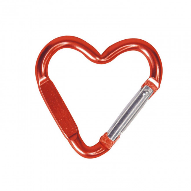 PORTE CLES MOUSQUETON PERSONNALISABLE 'WALL COEUR' - rouge
