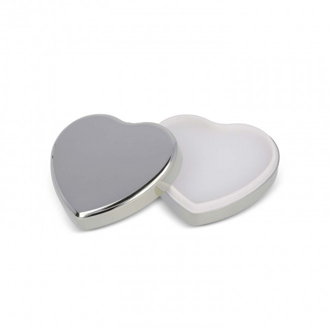 BAUME A LEVRE EN POT COEUR PERSONNALISE 'KELIP SHINE' - argenté