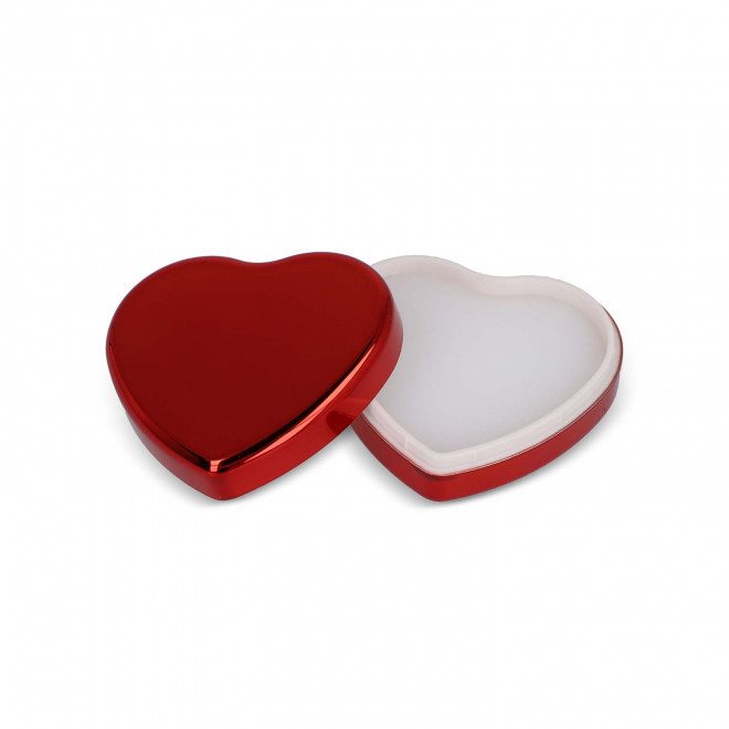 BAUME A LEVRE EN POT COEUR PERSONNALISE 'KELIP SHINE' - rouge