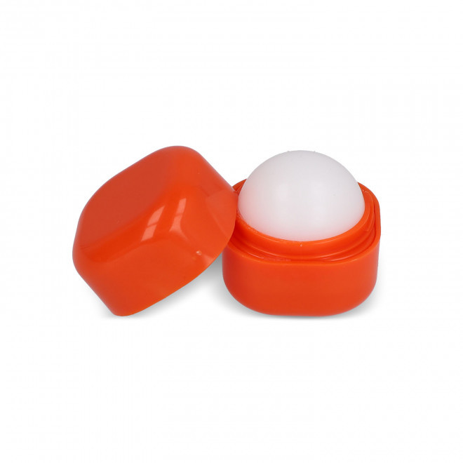 BAUME A LEVRE PERSONNALISE EN POT CARRE 'KELIP' - orange