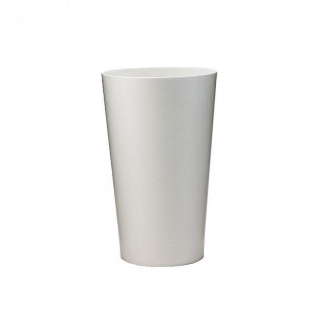 GOBELET QUADRI 30 CL PERSONNALISE 'CUP BUDGET COLOR' - blanc