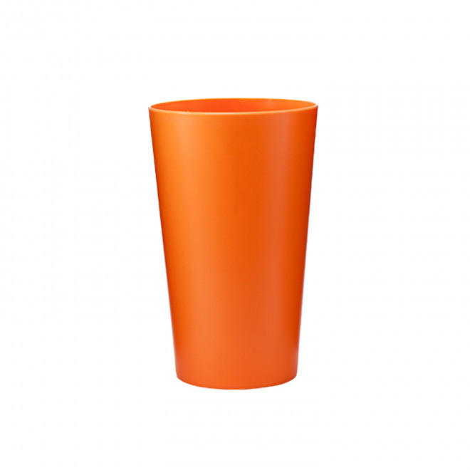 GOBELET QUADRI 30 CL PERSONNALISE 'CUP BUDGET COLOR' - orange