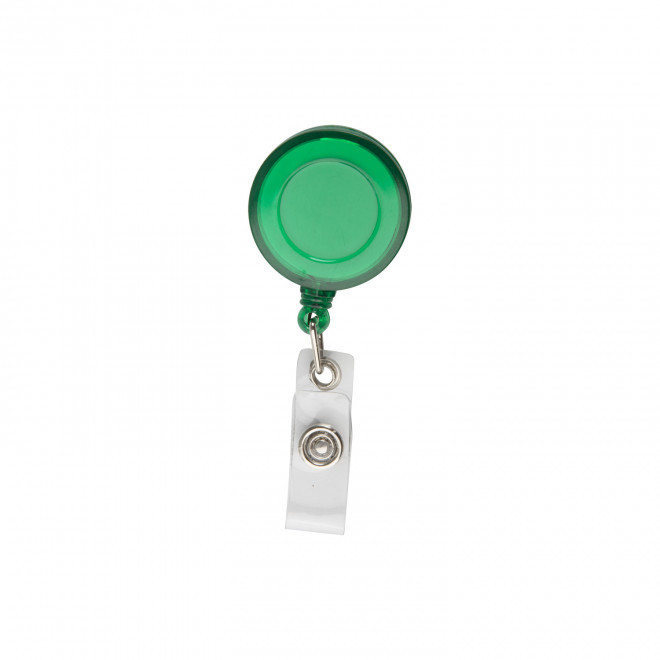 PORTE BADGE DEROULEUR PERSONNALISE 'SHAKI COULEUR' - vert