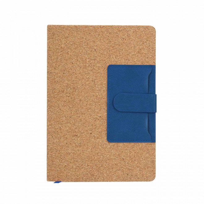 CARNET EN LIEGE PORTE CARTE PERSONNALISABLE 'VAU LIEGE' - bleu marine