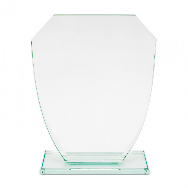 TROPHEE EN VERRE PERSONNALISABLE 'VICKY EMBLEME' - transparent