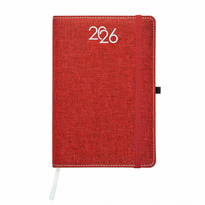 AGENDA JOURNALIER PERSONNALISABLE 'AGOSTO' - rouge