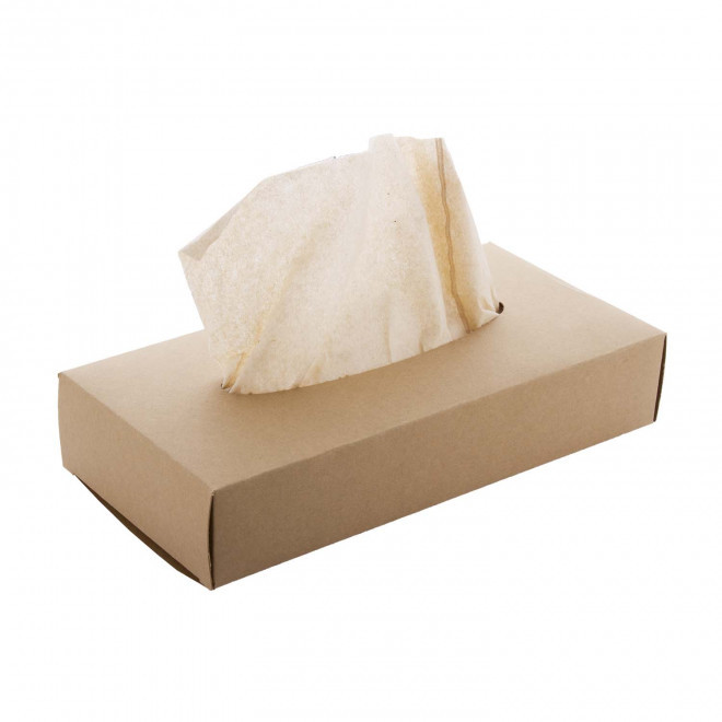 BOITE MOUCHOIR PAPIER RECYCLE PERSONNALISABLE  'TCHOUMA' - kraft