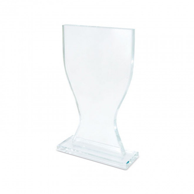 TROPHEE EN VERRE PERSONNALISABLE 'VICKY COUPE' - transparent