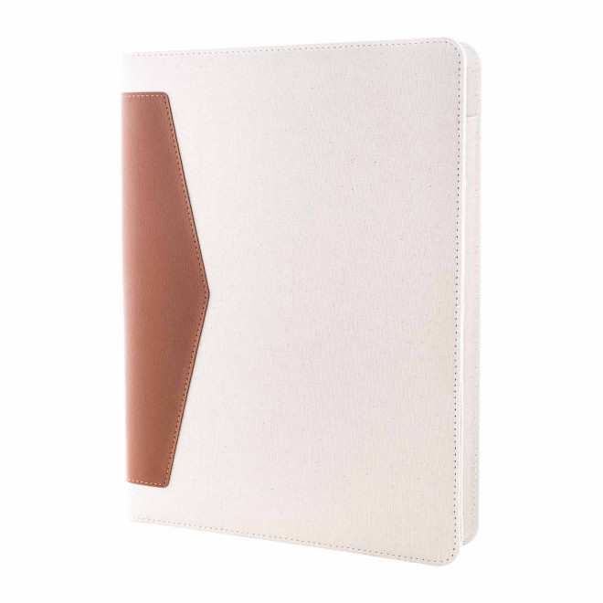 CONFERENCIER EN TOILE RECYCLEE PERSONNALISABLE 'CARBA' - beige