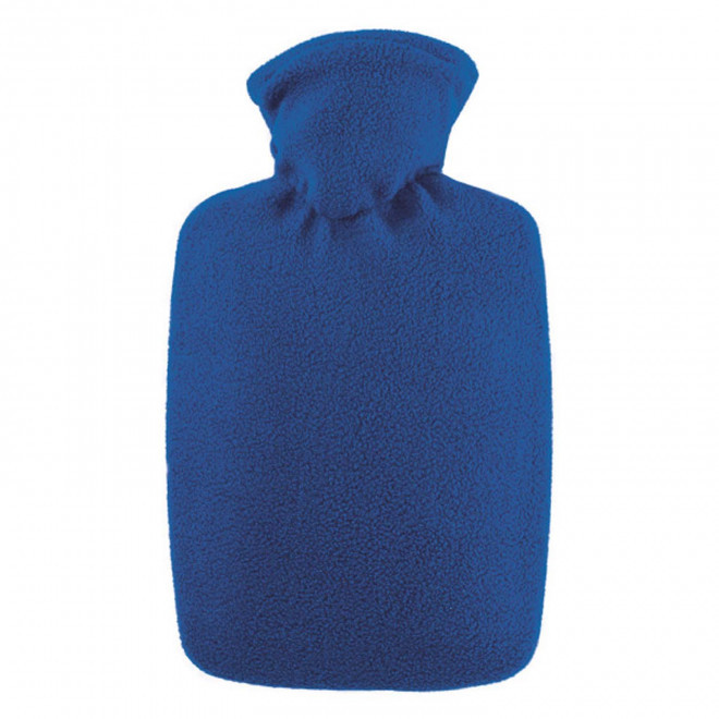BOUILLOTTE 1.8L HOUSSE POLAIRE PERSONNALISABLE 'CALDA' - bleu