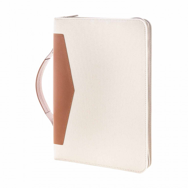 CONFERENCIER TOILE RECYCLEE PERSONNALISABLE 'CARBA ANSE' - beige