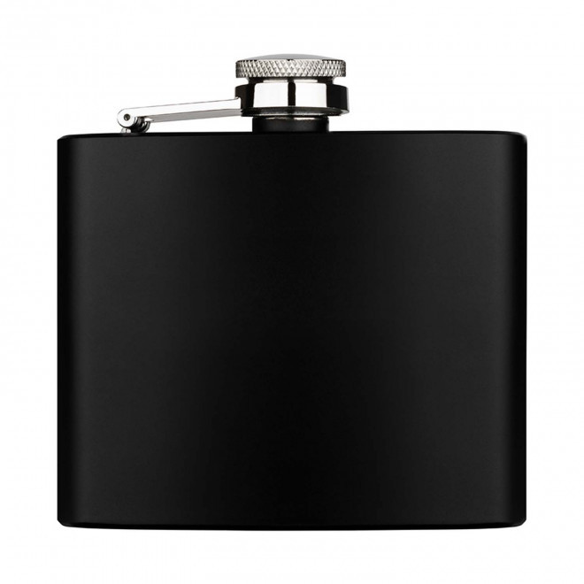 FLASQUE ACIER PERSONNALISABLE 'GUDYS DARK 141.5 ML' - noir